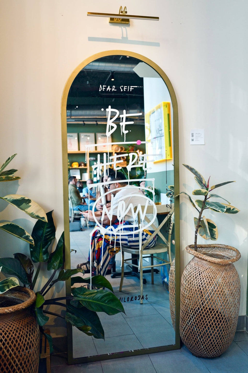 Dear self, be here now - mirror - Camilo Rojas Shop