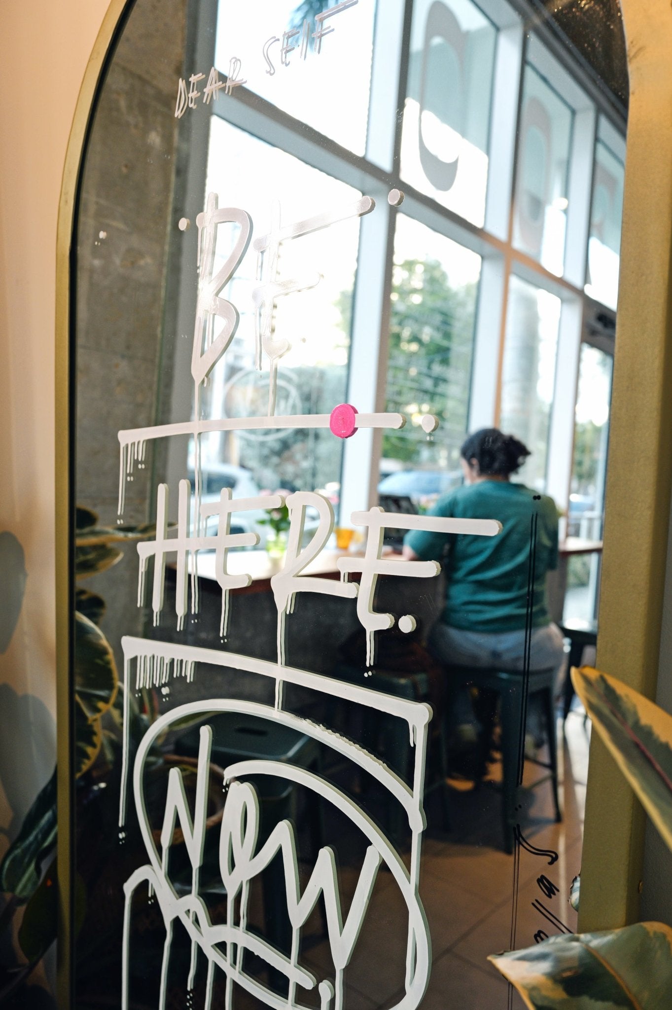 Dear self, be here now - mirror - Camilo Rojas Shop