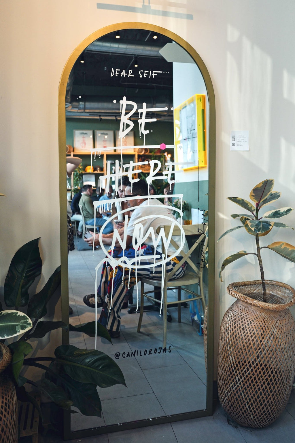 Dear self, be here now - mirror - Camilo Rojas Shop
