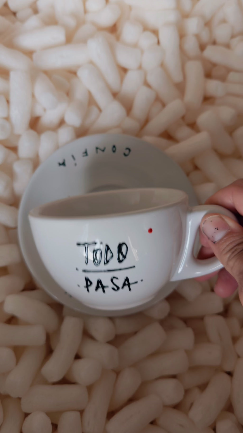 Americano hand-painted cup