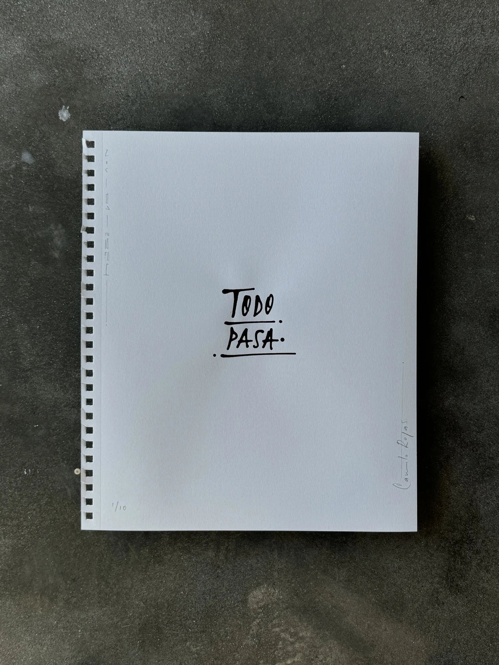 Todo Pasa Japanese Ink - Camilo Rojas Shop