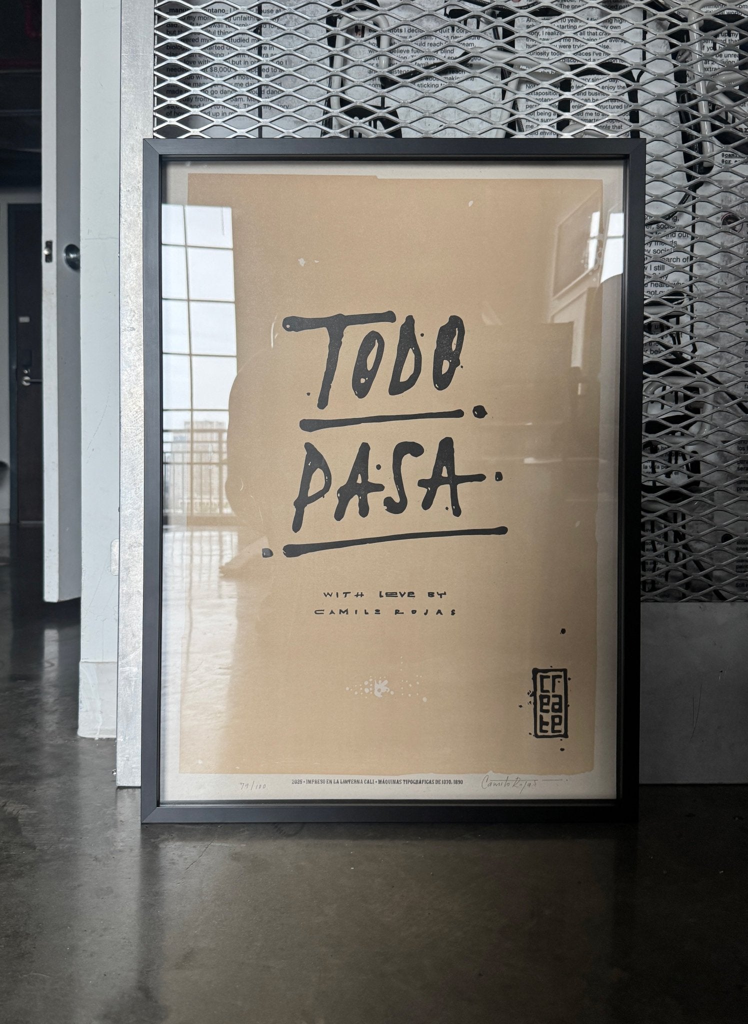 Todo Pasa Poster - Camilo Rojas Shop